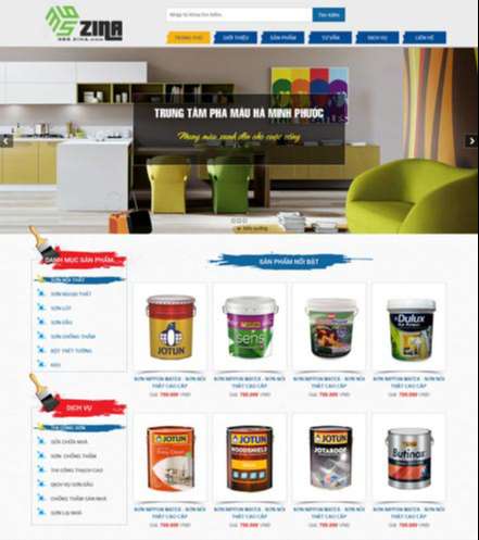 Dịch vụ thiết kế website bán sơn khu vực quận Phú Nhuận của 365ZINA