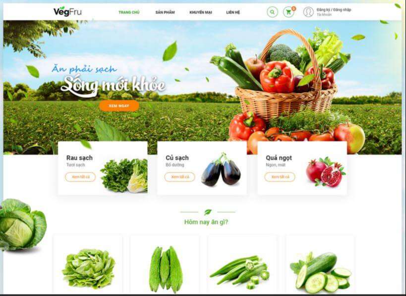 Thiết kế website thực phẩm khu vực quận Tân Bình