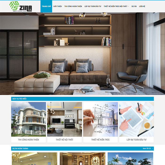Thiết kế website kiến trúc - nội thất - xây dựng quận 12 cho doanh nghiệp