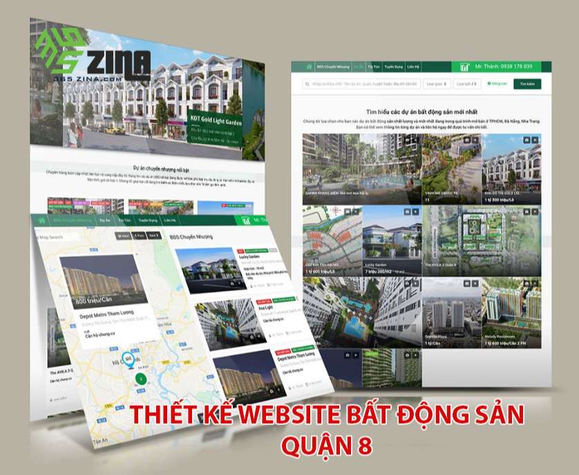 Thiết kế website bất động sản khu vực quận 8