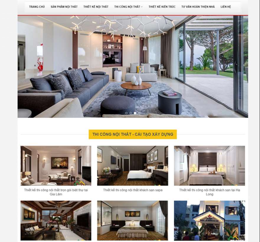 dịch vụ thiết kế website nội thất chuyên nghiệp của 365ZINA