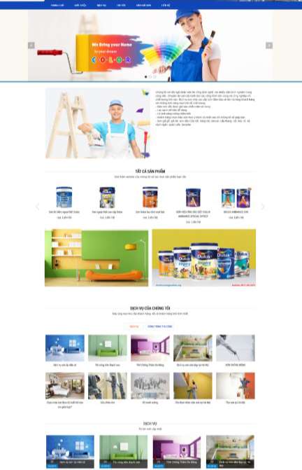 Dịch vụ thiết kế website bán sơn khu vực quận Tân Bình