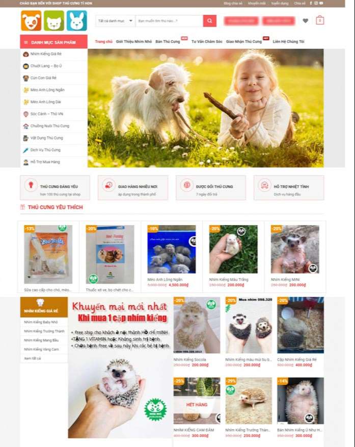 thiết kế website thú cưng chuyên nghiệp tại quận 1