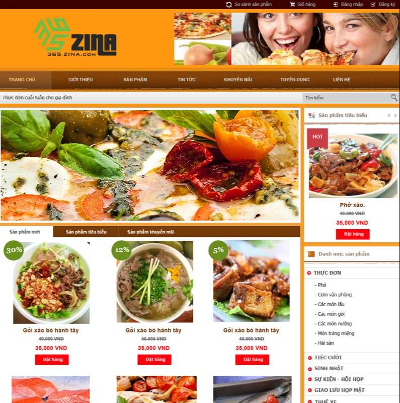 Thiết kế website thực phẩm huyện Nhà Bè cho doanh nghiệp