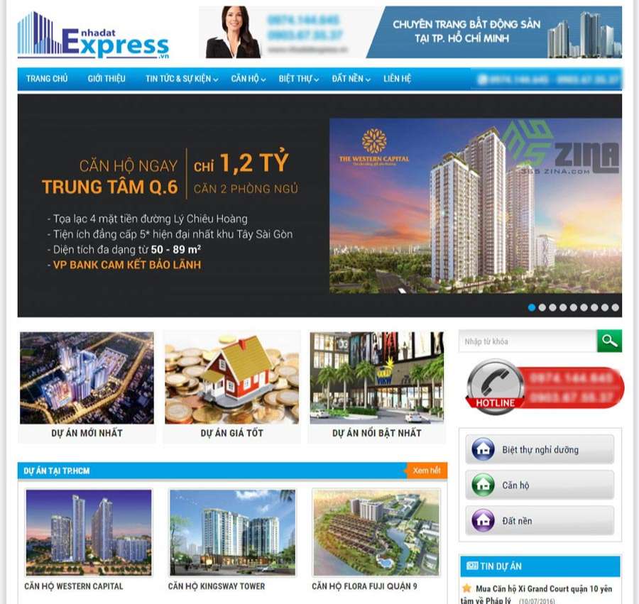 dịch vụ thiết kế website bất động sản khu vực quận Bình Thạnh