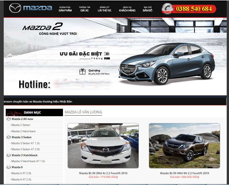 dịch vụ thiết kế website bán ô tô chuyên nghiệp tại TPHCM
