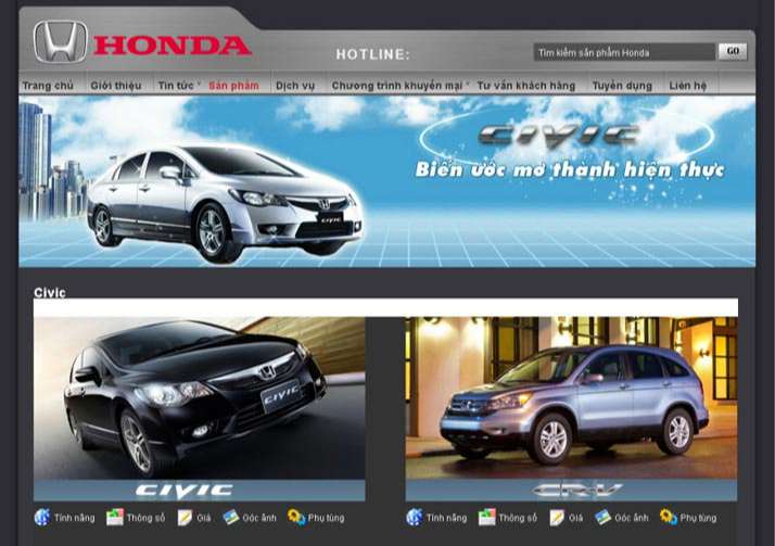 Thiết kế website bán ô tô khu vực Huyện Bình Chánh