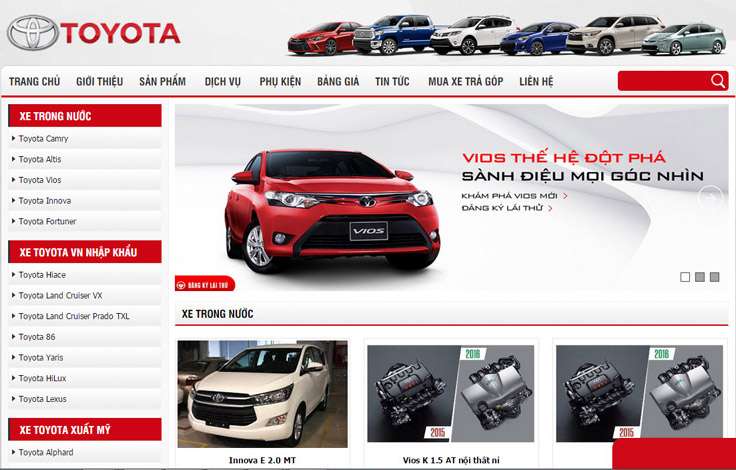 Thiết kế website bán ô tô khu vực quận Tân Bình