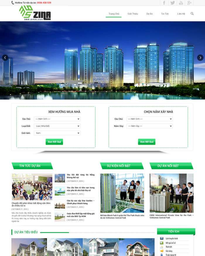 Thiết kế website bất động sản khu vực quận 5 giá rẻ