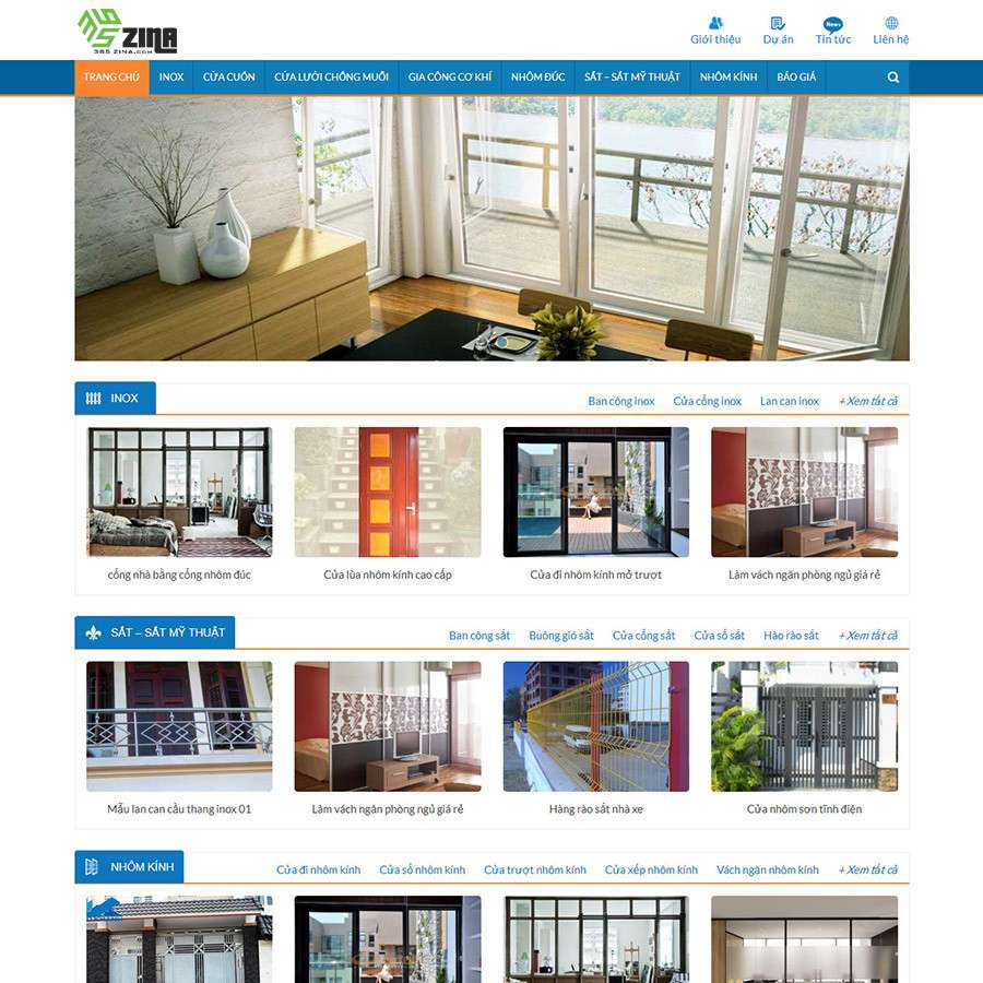 Dịch vụ thiết kế website cơ khí khu vực Hóc Môn của 365ZINA