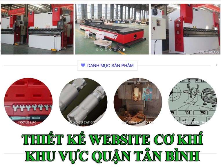 Thiết kế website cơ khí khu vực quận Tân Bình