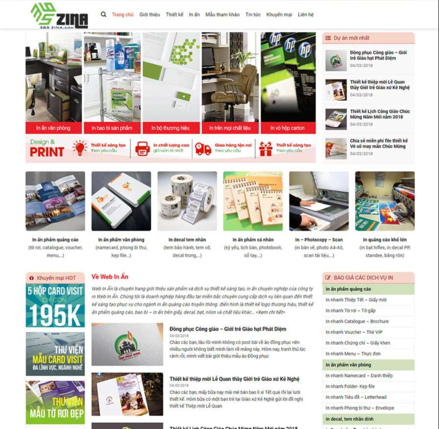 dịch vụ thiết kế website in ấn - quảng cáo khu vực quận Gò vấp