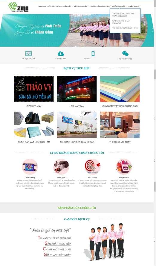 Dịch vụ thiết kế website in ấn - quảng cáo khu vực quận Bình Tân