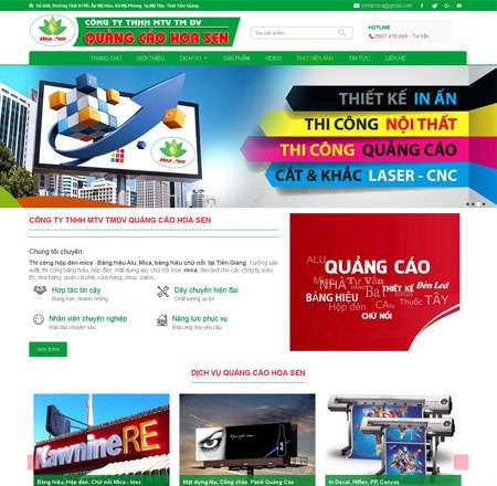 Dịch vụ thiết kế website in ấn - quảng cáo khu vực Bình Chánh