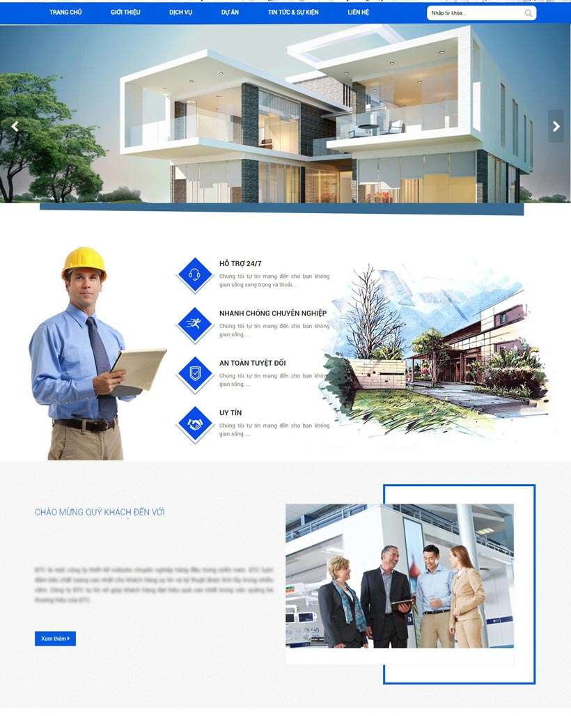 dịch vụ thiết kế website kiến trúc - nội thất - xây dựng khu vực quận 10