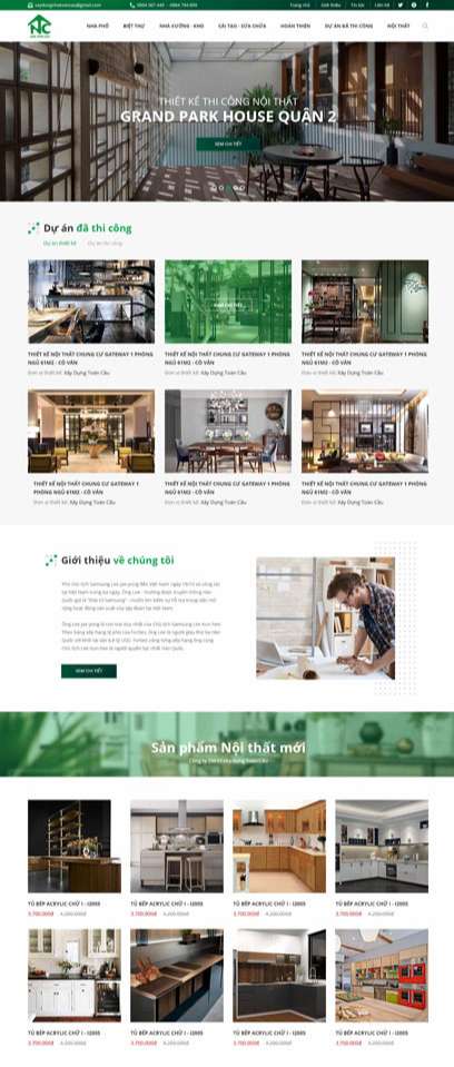 thiết kế website kiến trúc, nội thất, xây dựng tại Thủ Đức chuẩn SEO