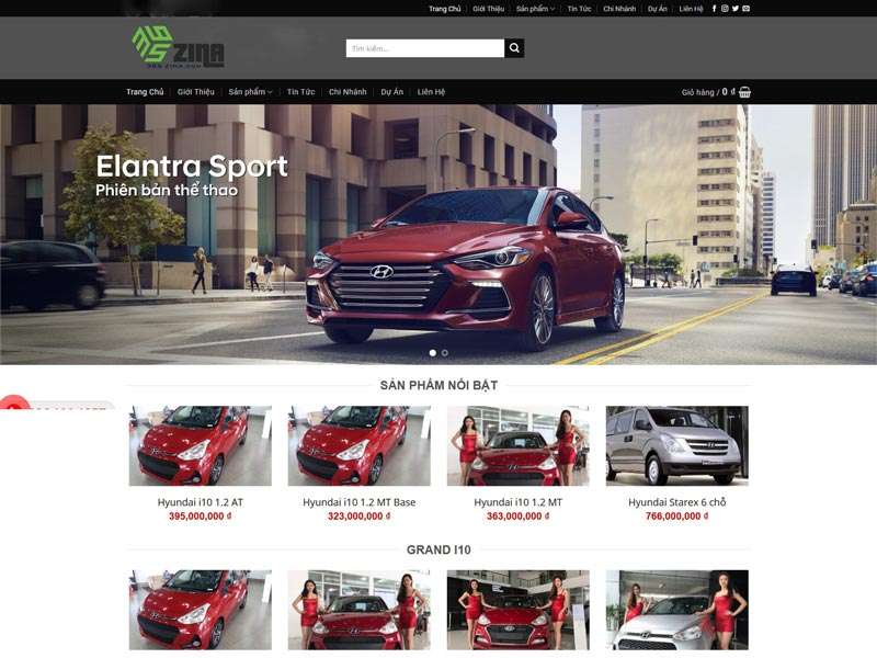 Dịch vụ thiết kế website bán ô tô khu vực Hóc Môn của 365ZINA
