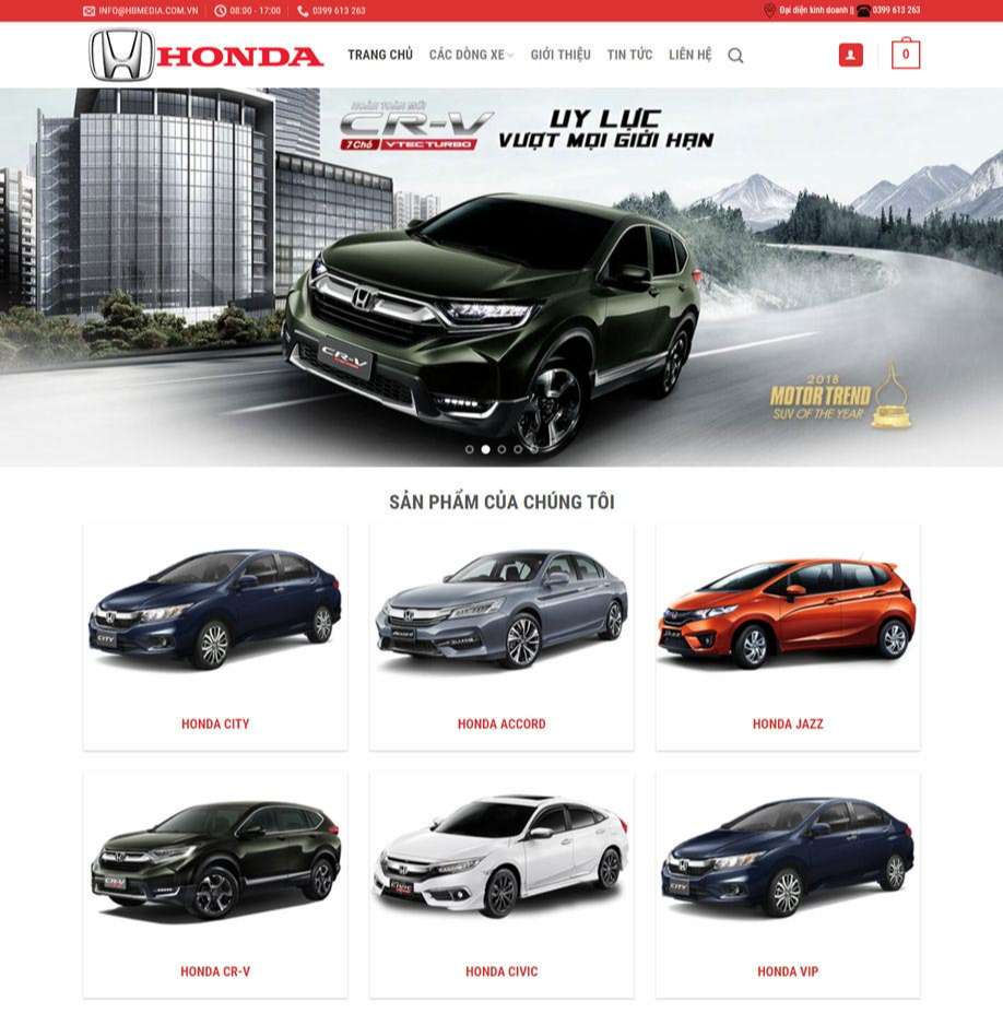 Dịch vụ thiết kế website bán ô tô khu vực quận Phú Nhuận
