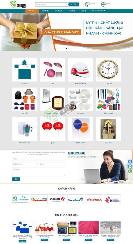 Thiết kế website quà tặng khu vực quận Tân Bình