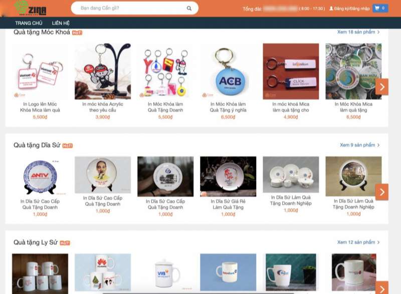Thiết kế website quà tặng khu vực quận Bình Tân