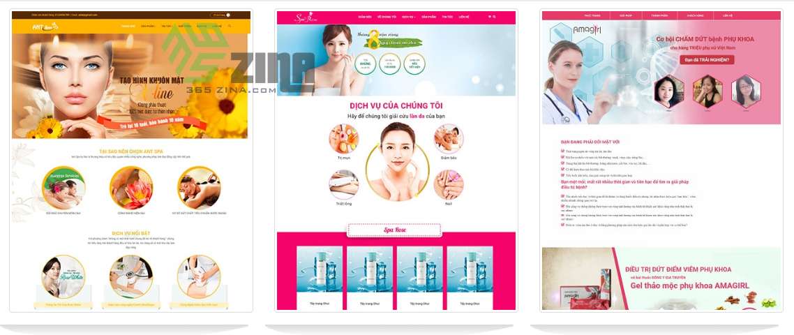 thiết kế website spa, thẩm mỹ viện khu vực quận Tân Phú chuyên nghiệp