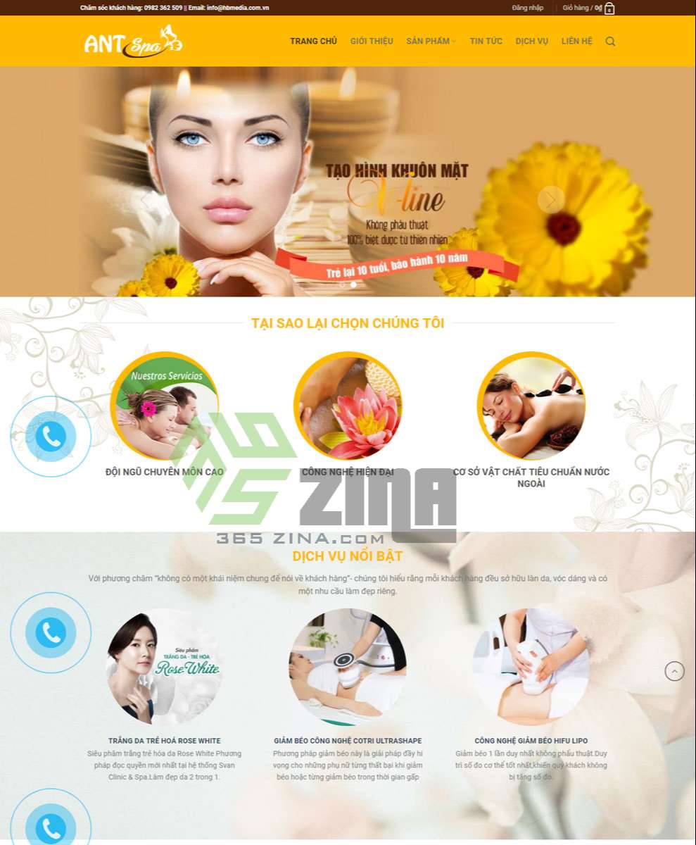 Thiết kế website spa, thẩm mỹ viện khu vực quận Bình Thạnh chuẩn SEO
