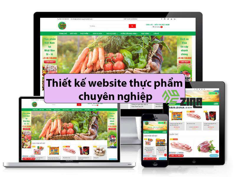 Thiết kế website thực phẩm chuyên nghiệp tại TPHCM