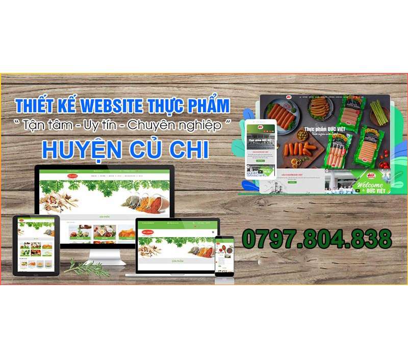 Thiết kế website thực phẩm tại huyện Củ Chi