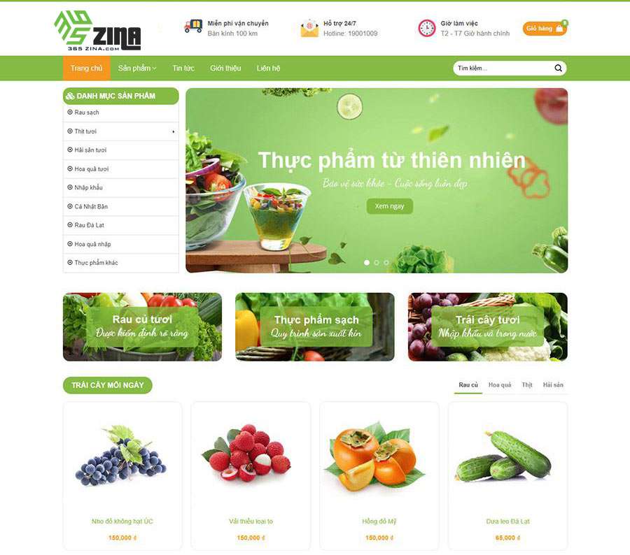 Dịch vụ thiết kế website thực phẩm khu vực Gò Vấp
