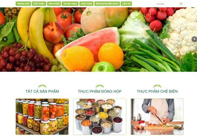 Thiết kế website thực phẩm khu vực quận 8