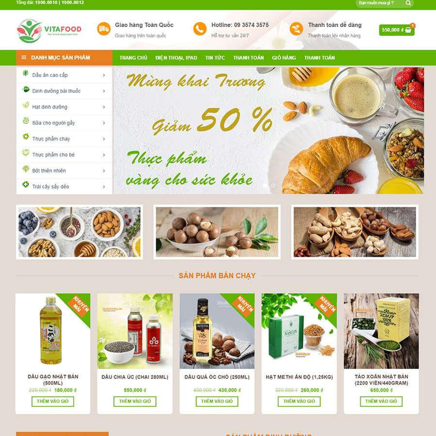 Thiết kế website thực phẩm tại Thành Phố Thủ Đức giá rẻ